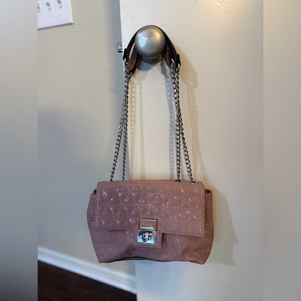 Guess Blush Quilted Crossbody Bag